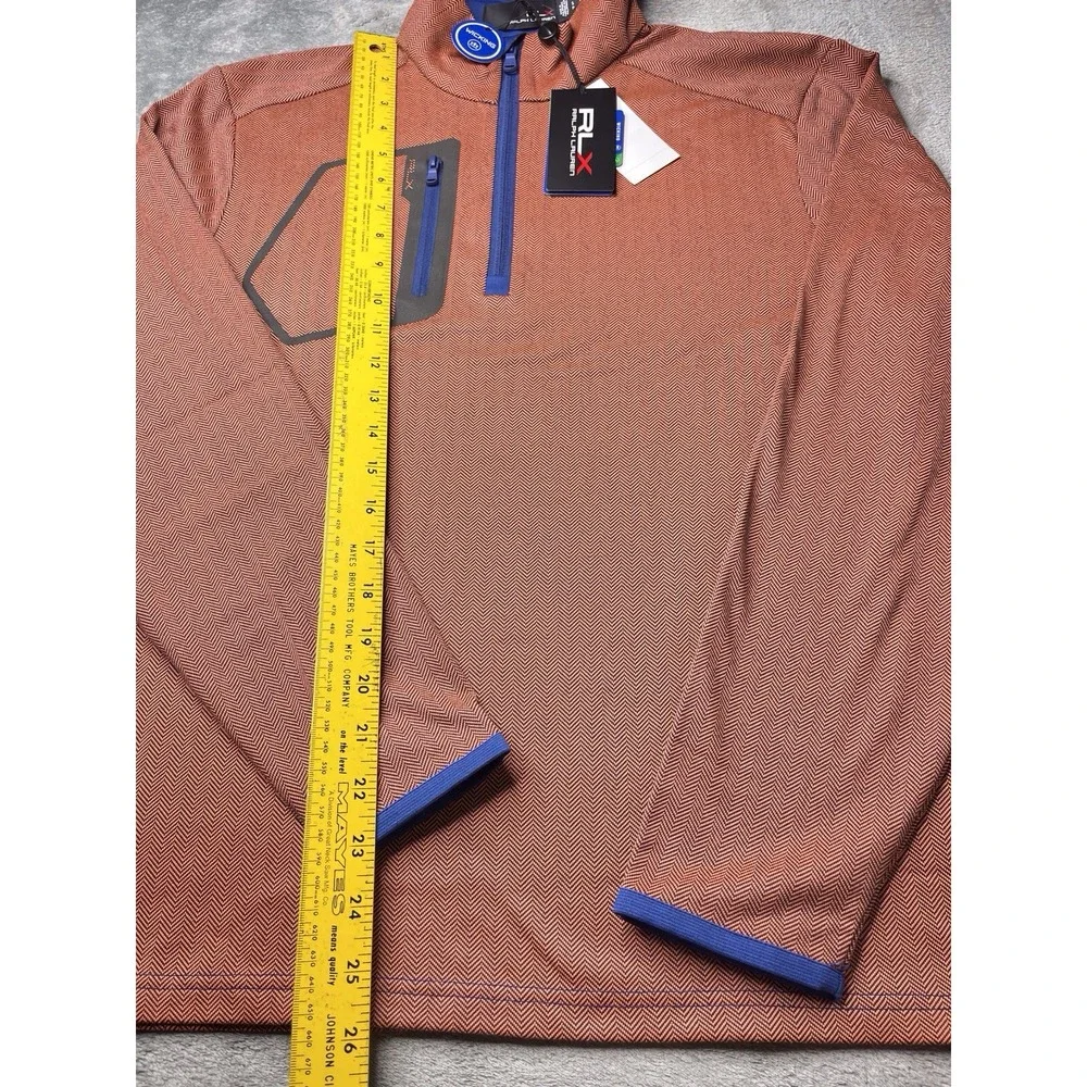 New RLX Ralph Lauren 1/4 Zip Performance Golf Pullover Geometric‎ Small $148